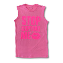 Load image into Gallery viewer, Pink Stop Copying Me Sleeveless Tee