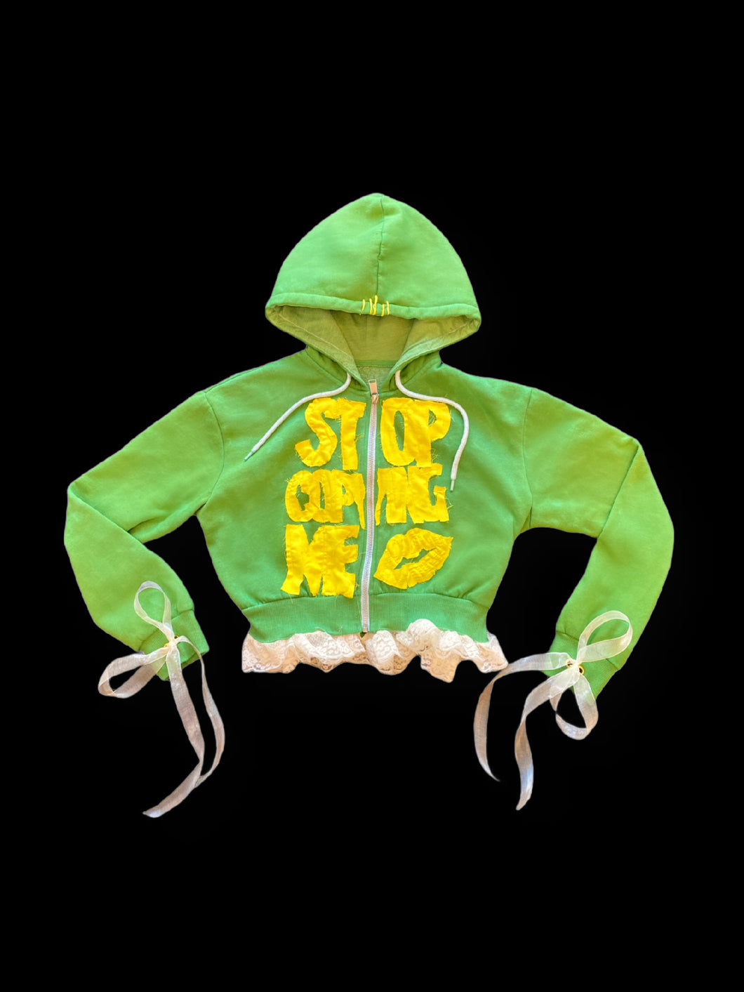 C-Cuh-Copy That Crop hoodie green