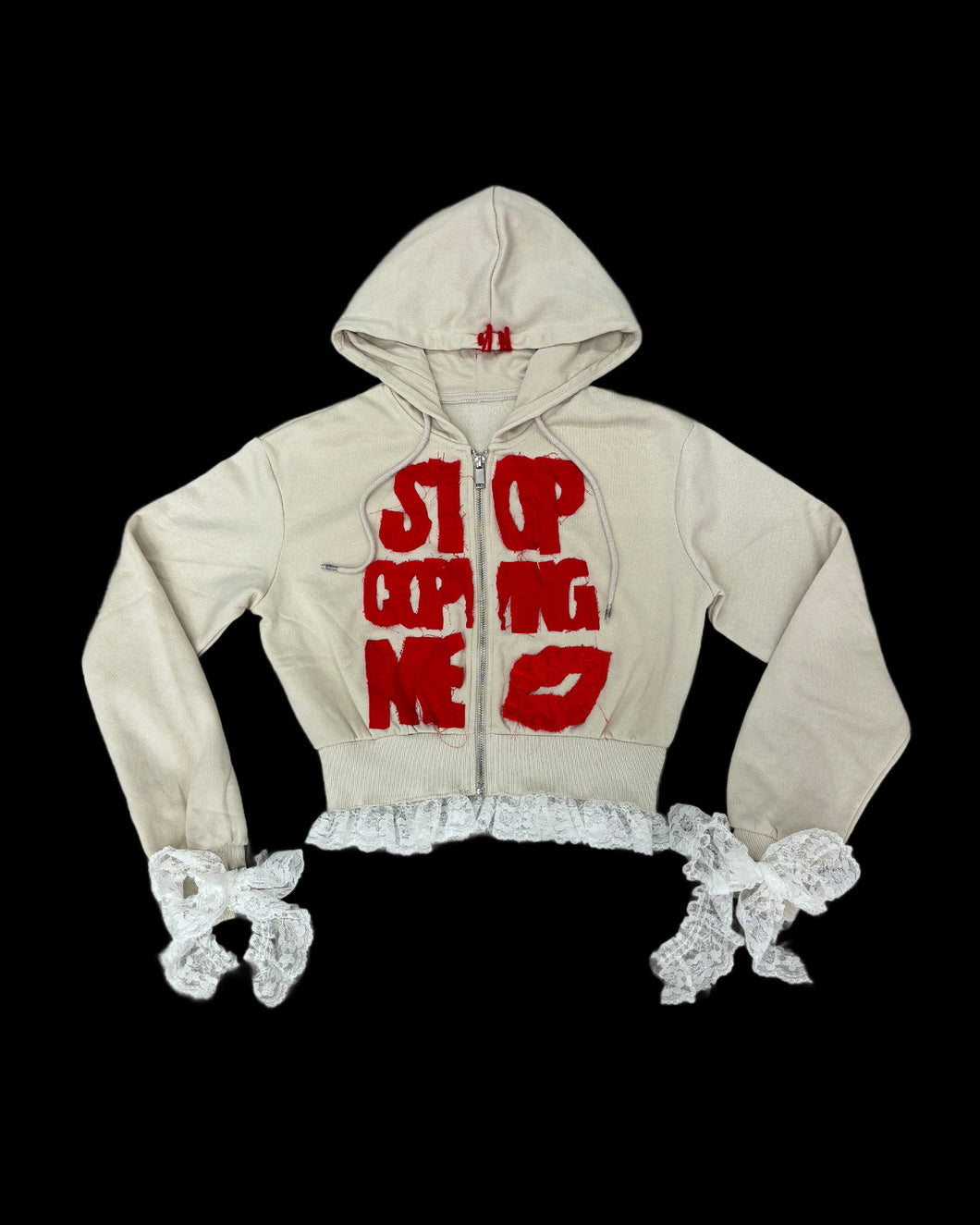 C-Cuh-Copy That Crop hoodie nude