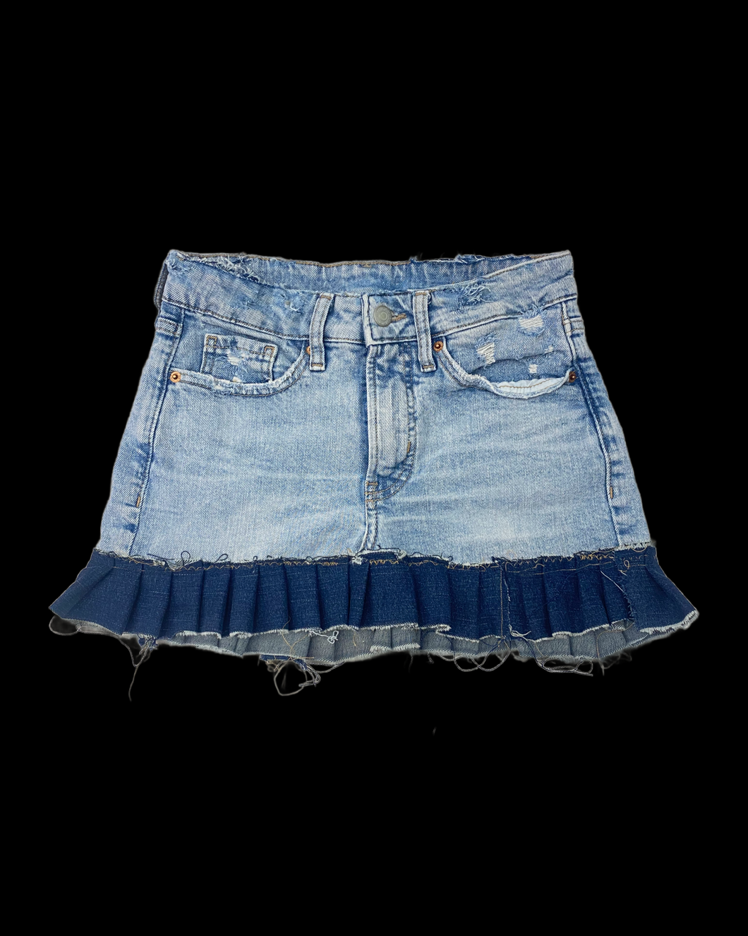 Daysia Reworked Denim Skirt