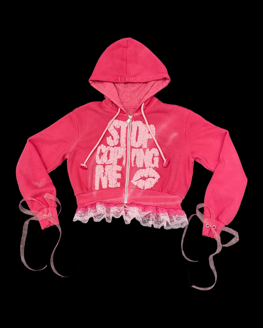 C-Cuh-Copy That Crop hoodie pink