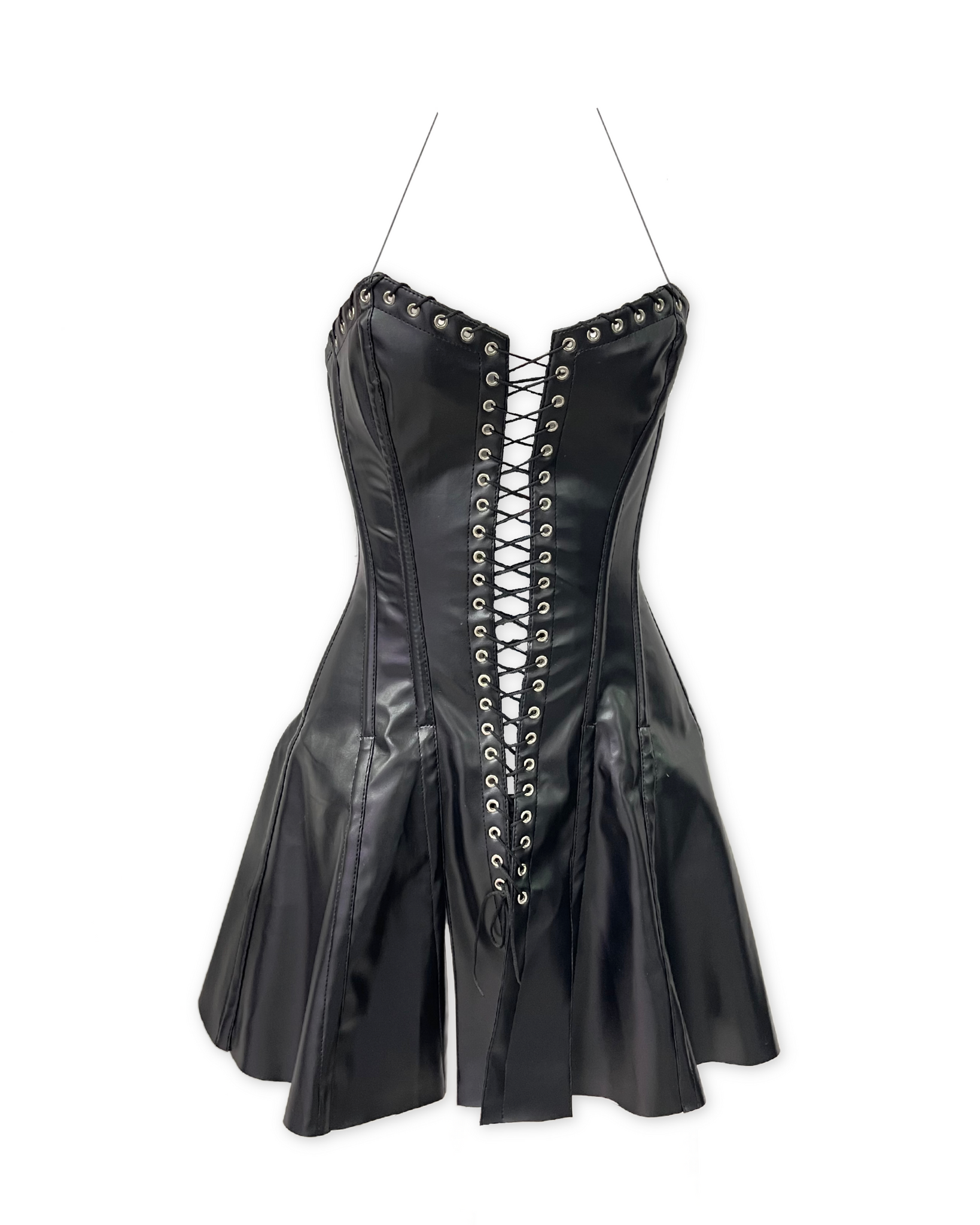 Hellcat Leather Corset Dress – The Status Studio
