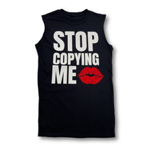 Load image into Gallery viewer, Black Stop Copying Me Sleeveless Tee
