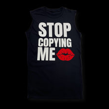 Load image into Gallery viewer, Black Stop Copying Me Sleeveless Tee
